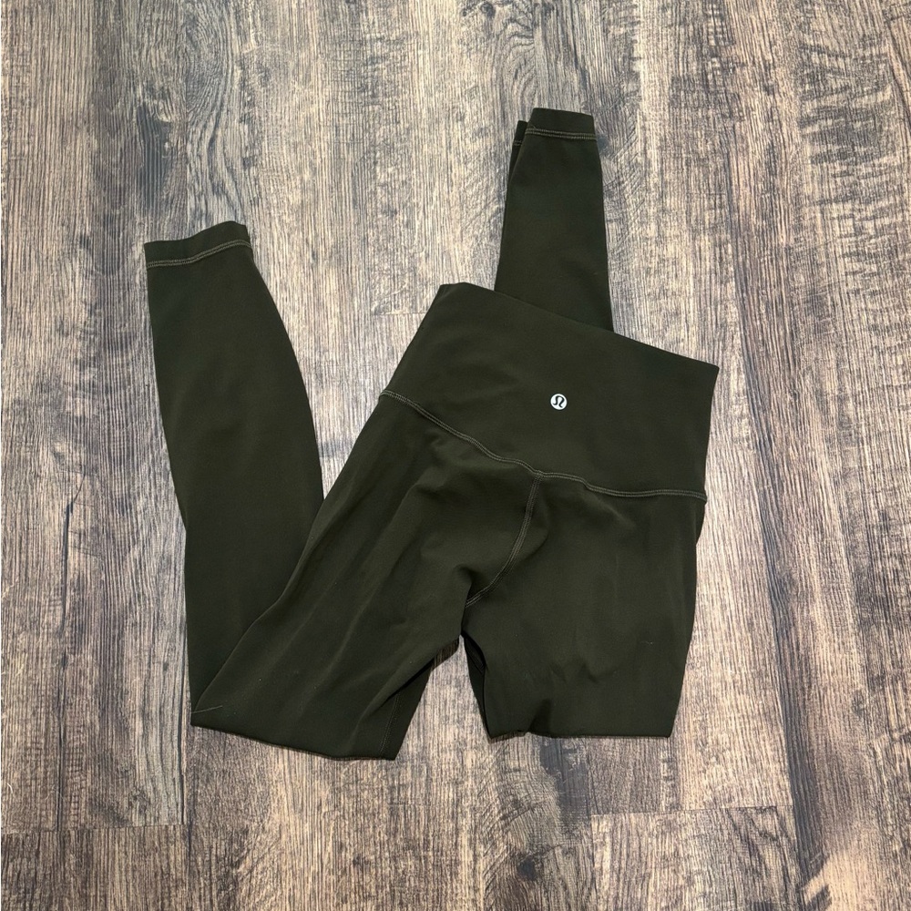 lululemon high rise align leggings 25” in dark olive